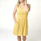 Yellow Beverly Button Dress