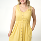 Yellow Beverly Button Dress