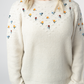 Micro Flower Sweater - Ivory