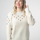 Micro Flower Sweater - Ivory