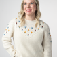Micro Flower Sweater - Ivory