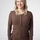 Georgia Long Sleeve Top - Brown