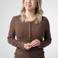 Georgia Long Sleeve Top - Brown