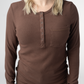 Georgia Long Sleeve Top - Brown