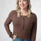 Georgia Long Sleeve Top - Brown