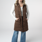 Harlow Long Vest - Brown