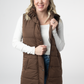 Harlow Long Vest - Brown