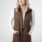 Harlow Long Vest - Brown