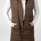 Harlow Long Vest - Brown