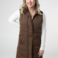 Harlow Long Vest - Brown