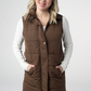 Harlow Long Vest - Brown