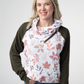 Classic Zoey ZipCowl Sweatshirt - Autumn Leaves and Olive