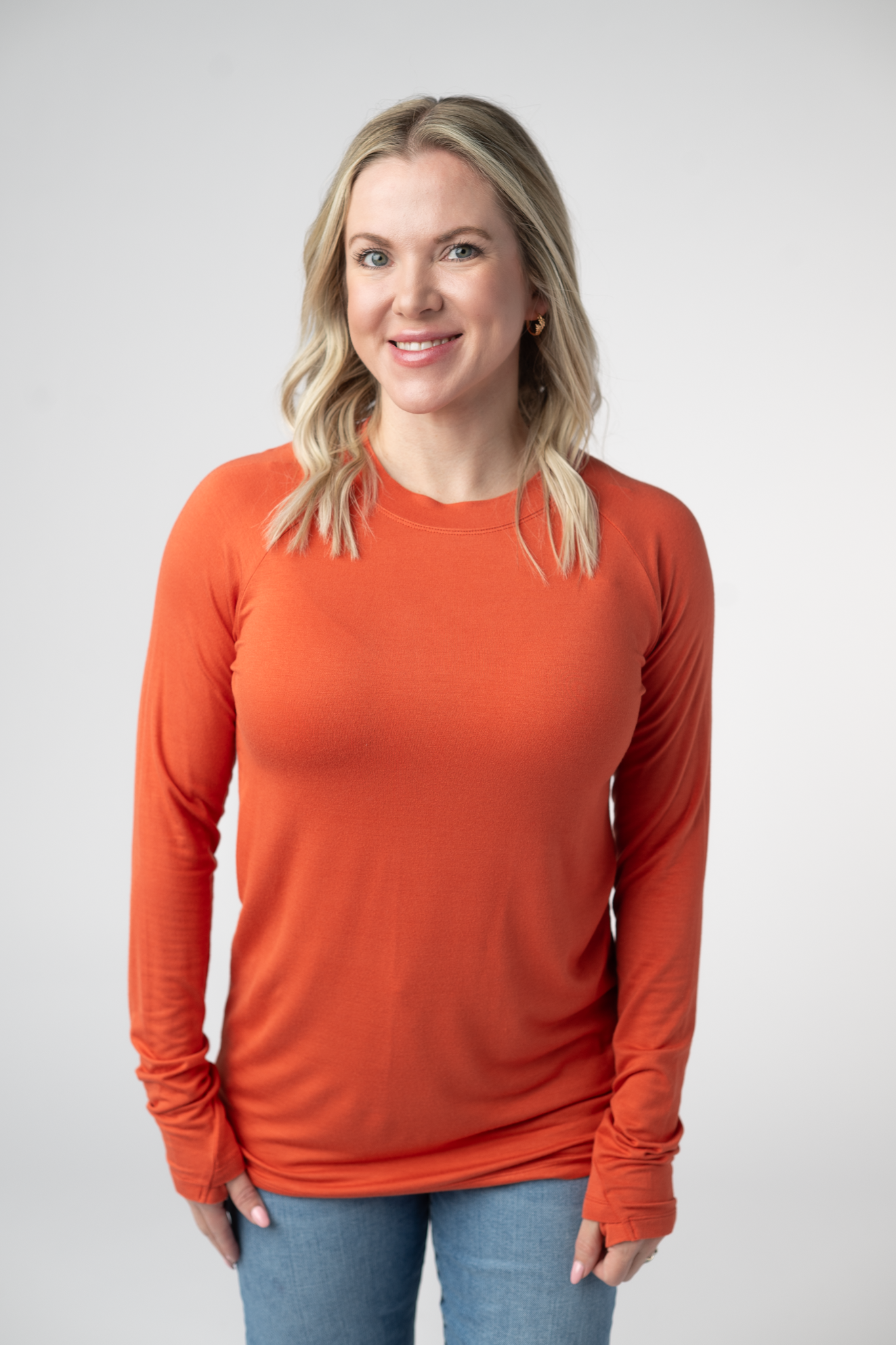Blair Long Sleeve Top - Pumpkin