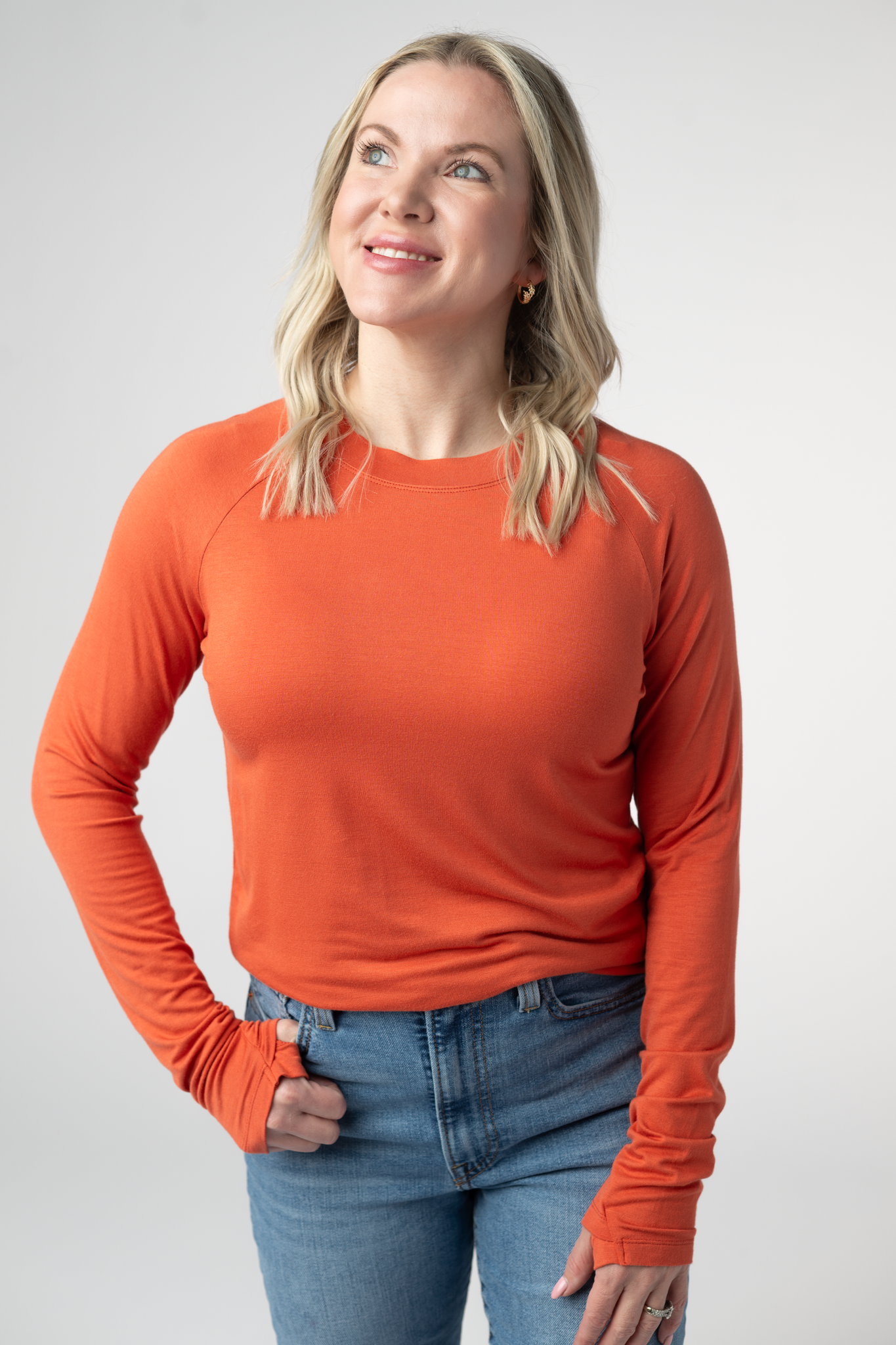 Blair Long Sleeve Top - Pumpkin