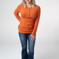 Georgia Long Sleeve Top - Pumpkin Spice