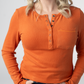 Georgia Long Sleeve Top - Pumpkin Spice