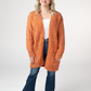 Carly Confetti Dot Cardigan - Pumpkin