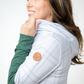 Hailey Pullover Hoodie - Mint and Red Plaid and Evergreen