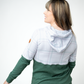Hailey Pullover Hoodie - Mint and Red Plaid and Evergreen