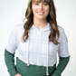 Hailey Pullover Hoodie - Mint and Red Plaid and Evergreen