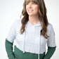 Hailey Pullover Hoodie - Mint and Red Plaid and Evergreen