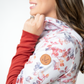 Hailey Pullover Hoodie - Autumn Watercolor and Brick