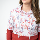 Hailey Pullover Hoodie - Autumn Watercolor and Brick
