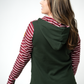 Soft Classic HalfZip Hoodie - Evergreen and Burgundy Stripes