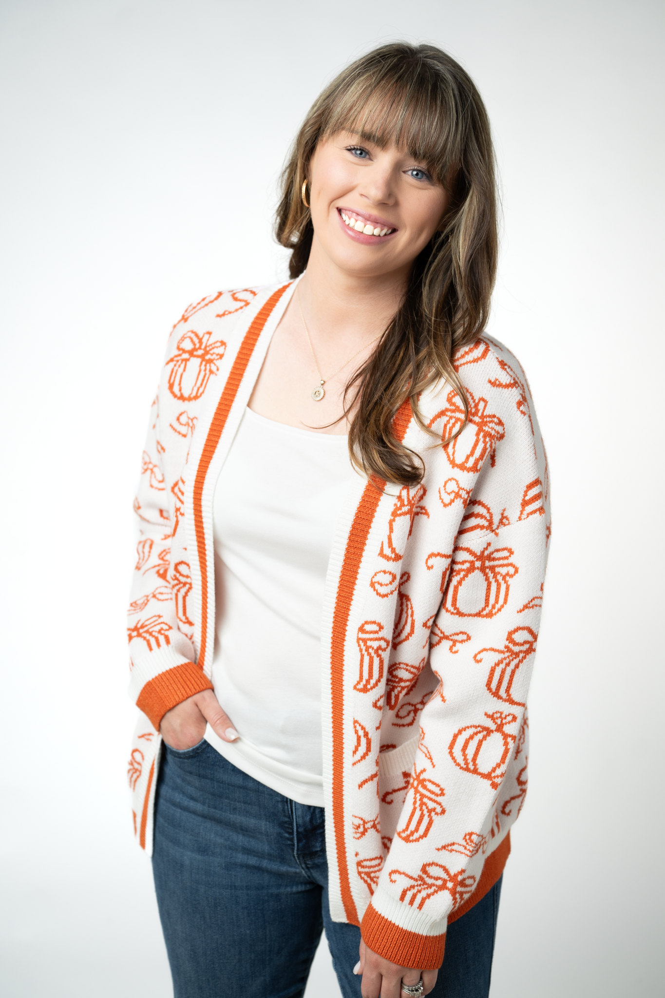 Pumpkins Pocket Cardigan
