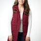 Harlow Long Vest - Burgundy