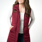 Harlow Long Vest - Burgundy