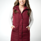 Harlow Long Vest - Burgundy