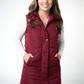 Harlow Long Vest - Burgundy