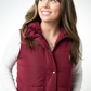 Harlow Long Vest - Burgundy
