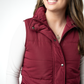 Harlow Long Vest - Burgundy