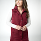 Harlow Long Vest - Burgundy