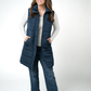 Harlow Long Vest - Navy