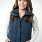 Harlow Long Vest - Navy