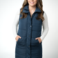 Harlow Long Vest - Navy