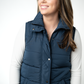 Harlow Long Vest - Navy
