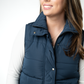 Harlow Long Vest - Navy