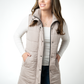 Harlow Long Vest - Latte