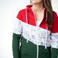 Colorblock Fullzip - Red, Winter Berry, Evergreen