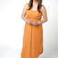 Reagan Ribbed Midi Dress - Pumpkin Floral