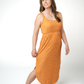 Reagan Ribbed Midi Dress - Pumpkin Floral