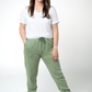 Vintage Wash Joggers - Olive