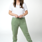 Vintage Wash Joggers - Olive