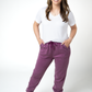 Vintage Wash Joggers - Purple