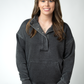 Jesse Vintage Wash Snap Pullover - Black