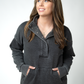 Jesse Vintage Wash Snap Pullover - Black